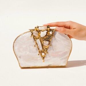 RAMLA La Perle clutch handbag NEW